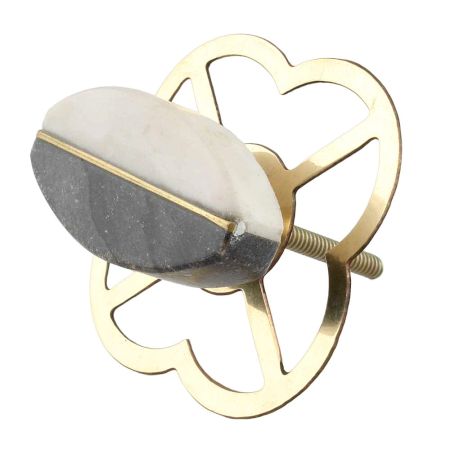 Grey And White Stone Knobs